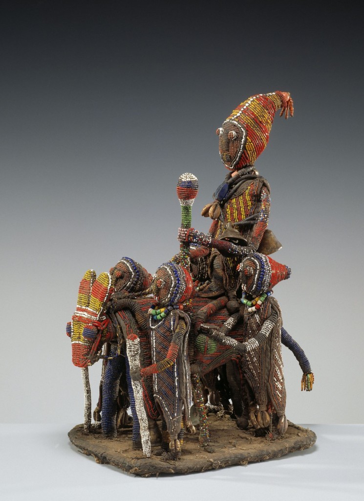 YORUBA BEADWORK EQUESTRIAN H=50CM